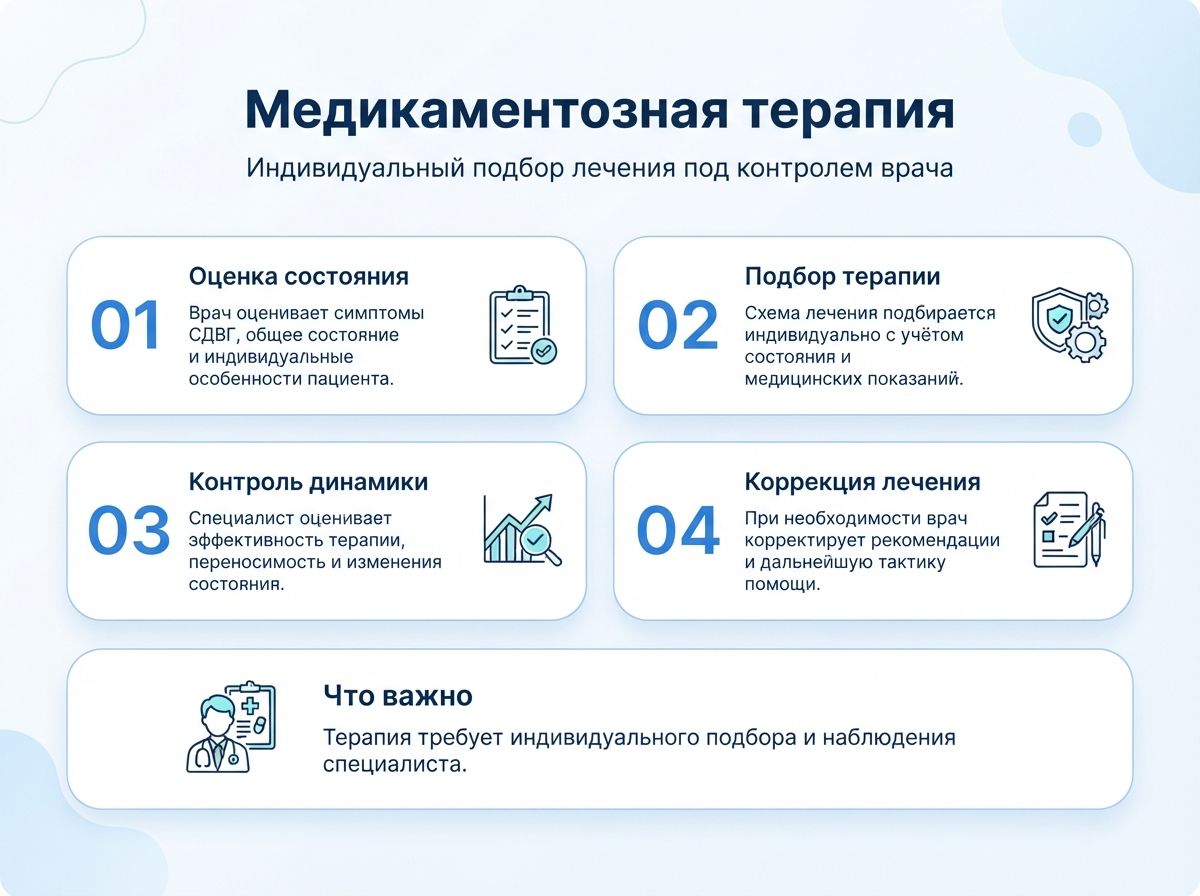 Лечение СДВГ в Пугачёве у детей и взрослыхинфографика